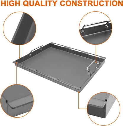 Full-Size Griddle Inserts for Weber Spirit 200 Spirit II 200 Series Gas Grills, Flat Top Griddle Replacement for Weber Spirit E-210 E-220 S-210 S-220 Spirit II E-210 S-210 E-220 S-220 Series Models