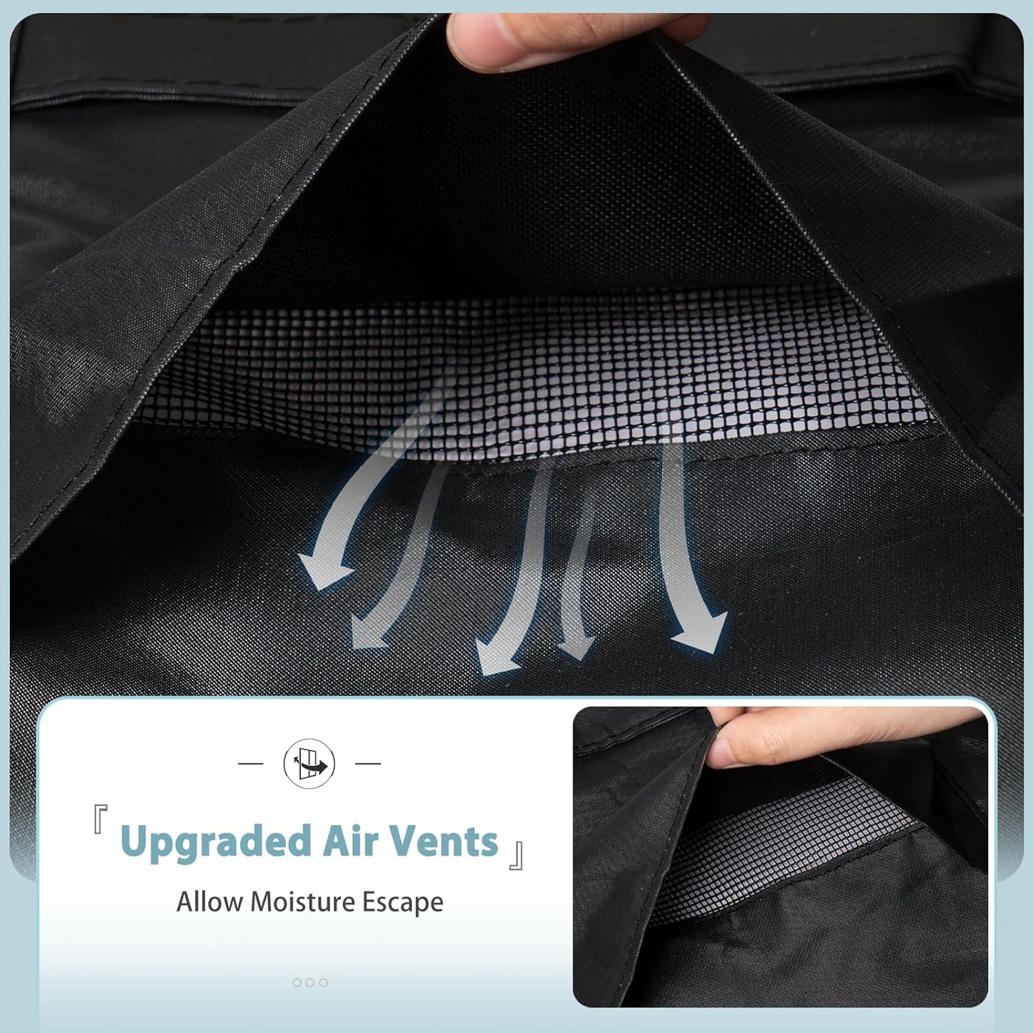 Griddle Cover for Blackstone 28 Inch Culinary Series, Heavy Duty Waterproof 5472 Flat Top Gas Grill Cover with Large Air Vent, Click-Close Straps, Handle and Zipper, Black