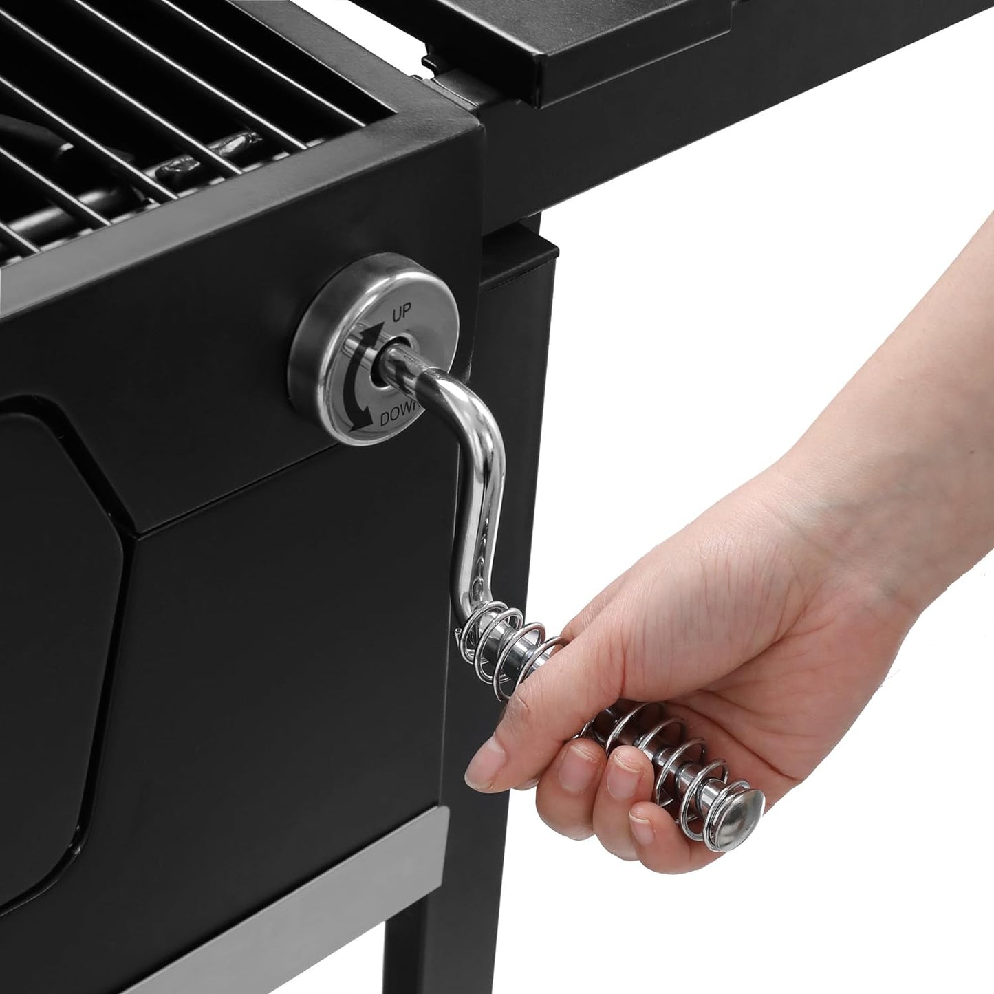 CD1824EN 24” Charcoal Grill Outdoor Smoker with Side Tables Backyard Griller Party BBQ Picnic Patio Cooking, Black