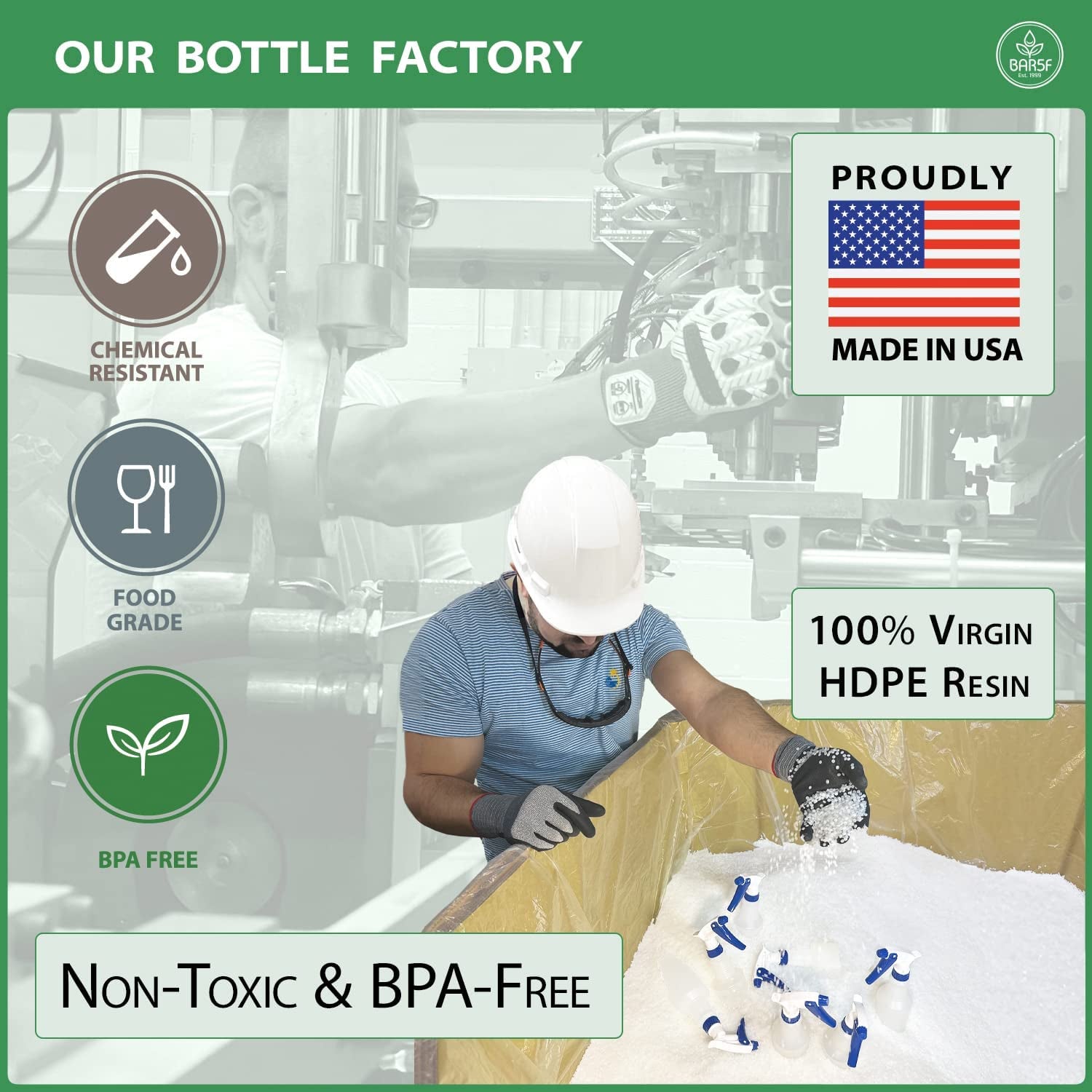 Bar5F Spray Bottles for BBQ Grilling Smoking & Baking Food Grade Grill Spritzer Meat Smoker, Butchers Tools & Chef Gadgets (16-Ounce, 2)