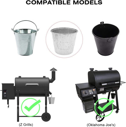 15 Pack Grease Liners Compatible with Traeger Pellet Grill HDW152, Oklahoma Joe'S, Z Grill, GMG & BBQ Grills, with 1 Drip Bucket Replacement Parts