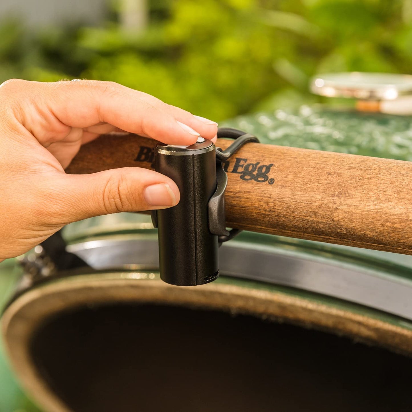 Night Light for Big Green Egg (Black) - a Rechargeable, Rotatable, Bright LED Light That Wraps around the BGE Handle and Illuminates Everything You Are Cooking