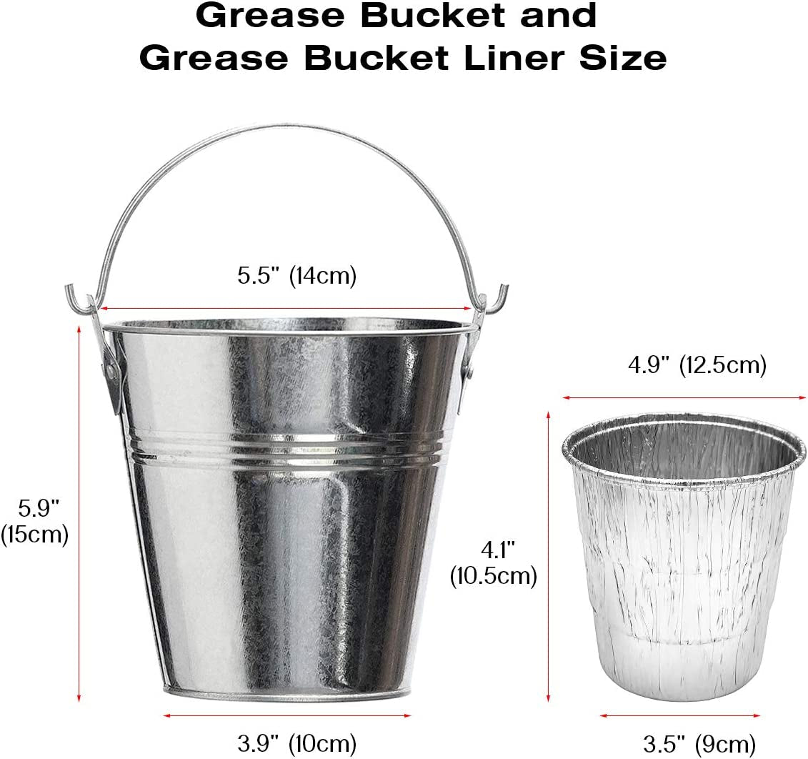 15 Pack Grease Liners Compatible with Traeger Pellet Grill HDW152, Oklahoma Joe'S, Z Grill, GMG & BBQ Grills, with 1 Drip Bucket Replacement Parts