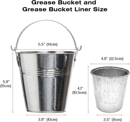 15 Pack Grease Liners Compatible with Traeger Pellet Grill HDW152, Oklahoma Joe'S, Z Grill, GMG & BBQ Grills, with 1 Drip Bucket Replacement Parts