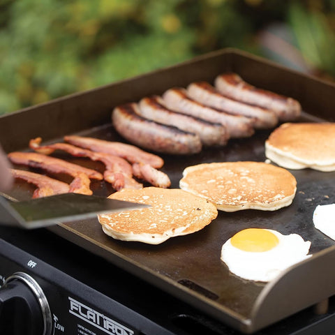 Image of E8217 Flat Iron Portable Table Top 17” Gas Griddle Propane Grill, Black