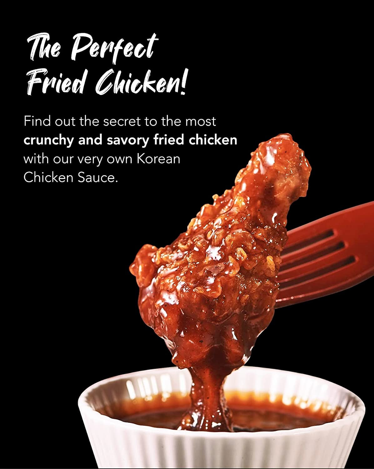 Funtable Delicious Korean Chicken Sauce (14.1Oz, Pack of 1) - Authentic Korean Flavor, Low-Calorie Sticky & Tangy Sauce. Ideal for Fried Chicken, Nuggets, Dipping & More