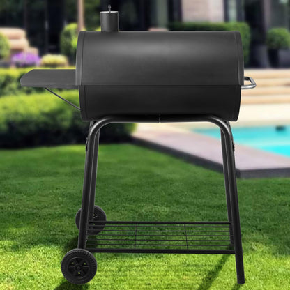 Charcoal Grills Outdoor BBQ Grill 30INCH Barrel Charcoal Grill with Side Table, 627 Square Inches, Outdoor Backyard Camping Picnics, Patio and Parties, Black by