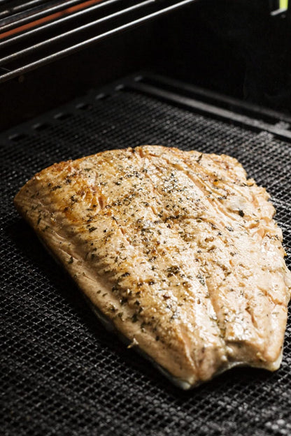 BBQ Grill Mats Non Stick Grill Toppers- Extra Large Cut to Fit - Pizza Oven Screen - Heavy Duty PFOA Free Grill Mesh Set of 2