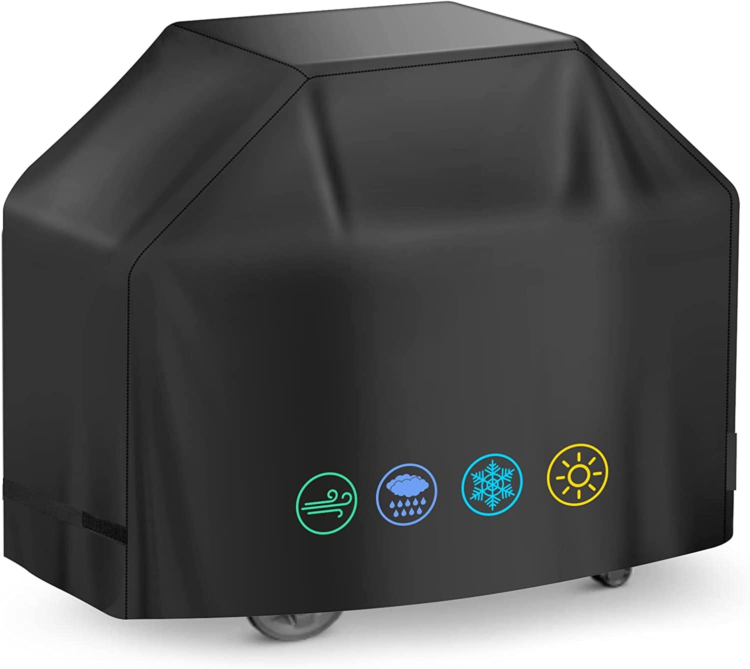 Grill Cover, BBQ Cover 59 Inch,Grill Covers Waterproof,Anti-Uv & Fade Resistant, Barbecue Grill Cover with Velcro Straps,Gas Grill Cover Rip Resistant,For Weber,Char Broil,Nexgrill Grills