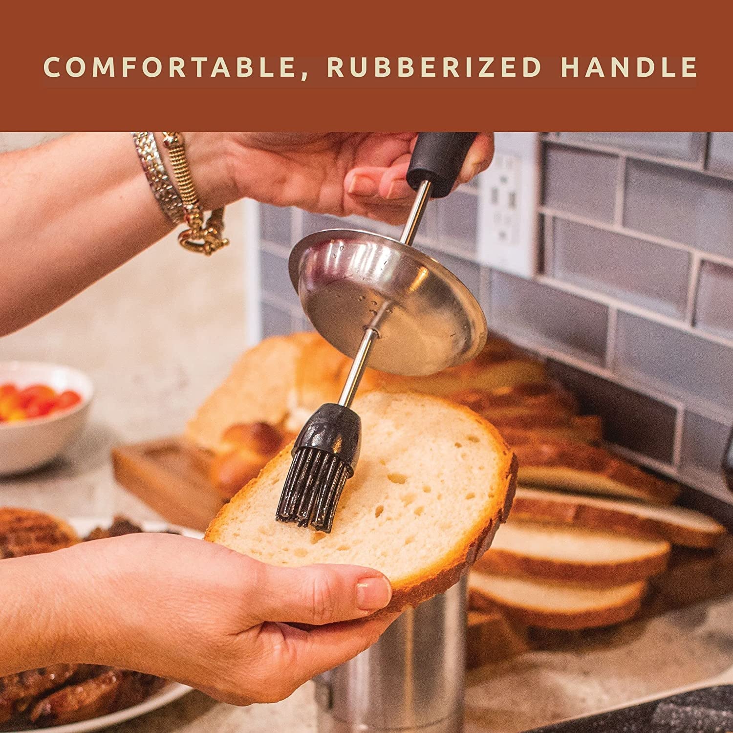 Bellemain Basting Pot and Brush Set - Silicone Basting Brush for Cooking, Smoking - Barbecue Brush for Sauce, BBQ Basting Brush for Grill - Meat Brush for Basting, BBQ Sauce Pot, Meat Baster Set