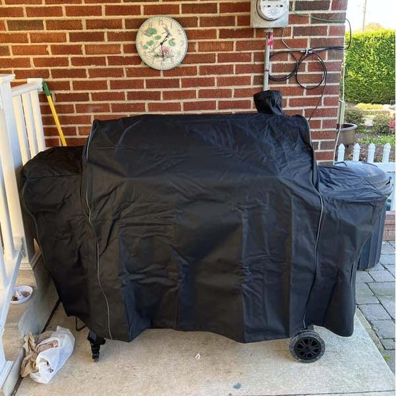 Grill Cover for Pit Boss Pro Series Triple-Function Combo Grill PB1100PSC2 PB1100PSC1 Pit Boss PB1230 Sportsman 1230 Pellet/Gas Combo Grill Cover Heavy-Duty, Black, PB 67364
