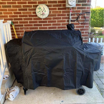 Grill Cover for Pit Boss Pro Series Triple-Function Combo Grill PB1100PSC2 PB1100PSC1 Pit Boss PB1230 Sportsman 1230 Pellet/Gas Combo Grill Cover Heavy-Duty, Black, PB 67364