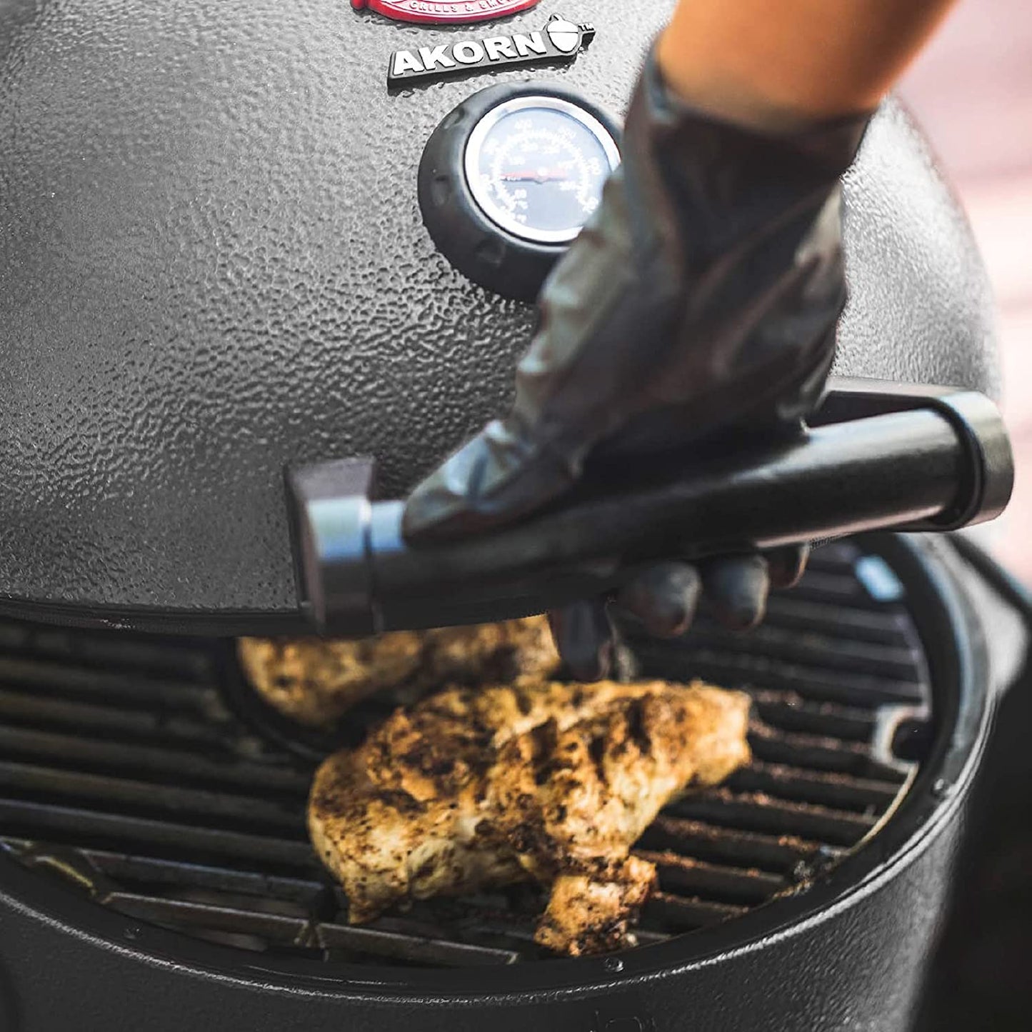 E86714 AKORN Jr. Kamado, Ash Portable Charcoal Grill