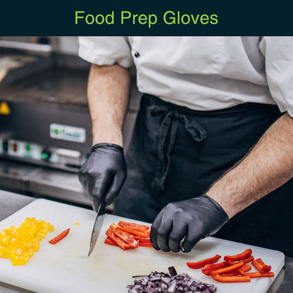 Black Vinyl Disposable Gloves - Powder and Latex Free Medical Exam Gloves