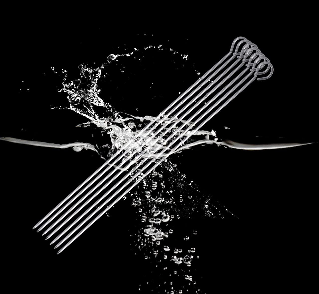 12 Inch Barbecue Skewers Metal BBQ Sticks,12Pack Stainless Steel Square Skewer,Kebob,Kabob Sets for Grill Outings Cooking (BBQ Skewers Square 12Inch-12P)