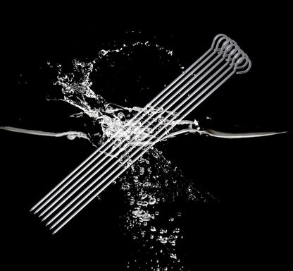 12 Inch Barbecue Skewers Metal BBQ Sticks,12Pack Stainless Steel Square Skewer,Kebob,Kabob Sets for Grill Outings Cooking (BBQ Skewers Square 12Inch-12P)