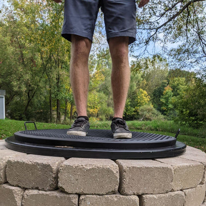 Fire Pit Grilling Grate - High Temperature round Outdoor Cooking BBQ Firegrate for Outdoor Pits and Campfire - 34”