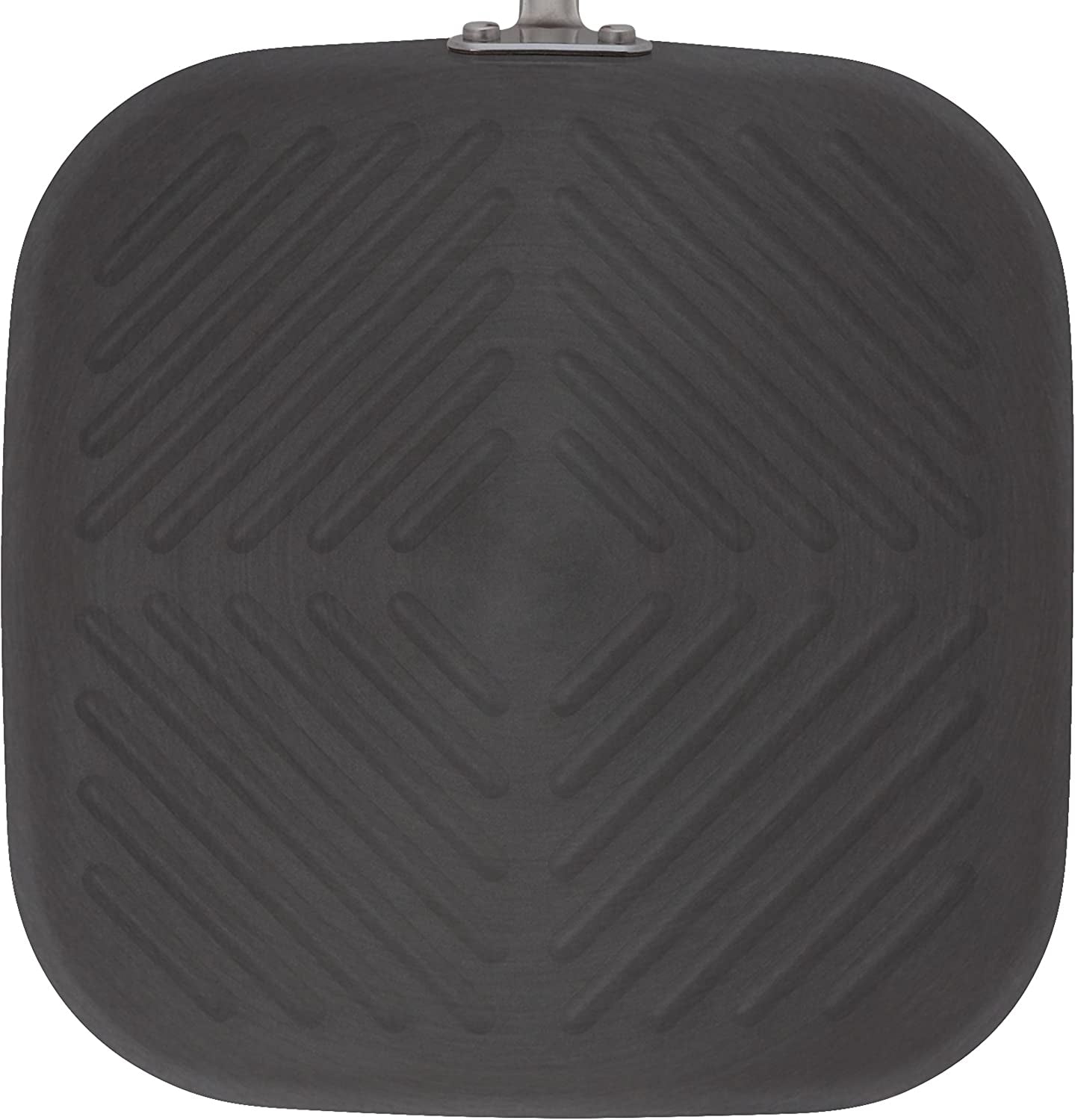 Cucina Hard Anodized Nonstick Grill/Deep Square Griddle Pan, 11 Inch, Gray with Red Handles