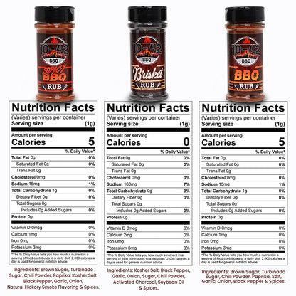 10-42 BBQ Brisket Rub - All-Natural Spice Seasoning for Steak, Rib, Beef Brisket - Barbecue Meat Seasoning Dry Rub - BBQ Rubs and Spices for Smoking and Grilling - No MSG, 0 Calorie - 10.5Oz Bottle