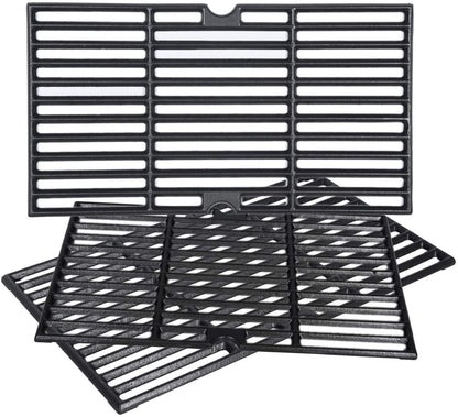 Grill Grates Replace for Charbroil 463420508, 463420509, 463420511 463436213 463436214 463440109, Master Chef, Thermos, Backyard and Others Grills, 16 7/8" Cast Iron Grill Grates(Set of 3)