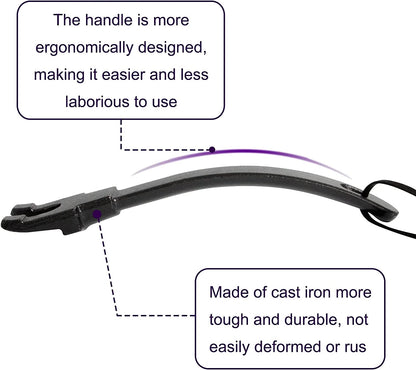 Grill Grate Lifter Grill Cast Iron Cooking Grid Lifter,Big Green Egg Cast Iron Cooking Grate Handling Lifter Accessories for Moving Cast Iron and Stainless Steel Grilling Nets