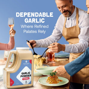 Dependable Food Garlic Powder -7 LB.- Restuarant Bulk Size Jar, Kosher, Versatile, Dehydrated, Non-Gmo Seasoning for Vegetables, Meat Rubs & More - Allergen-Free, 100% Natural Granulated Garlic