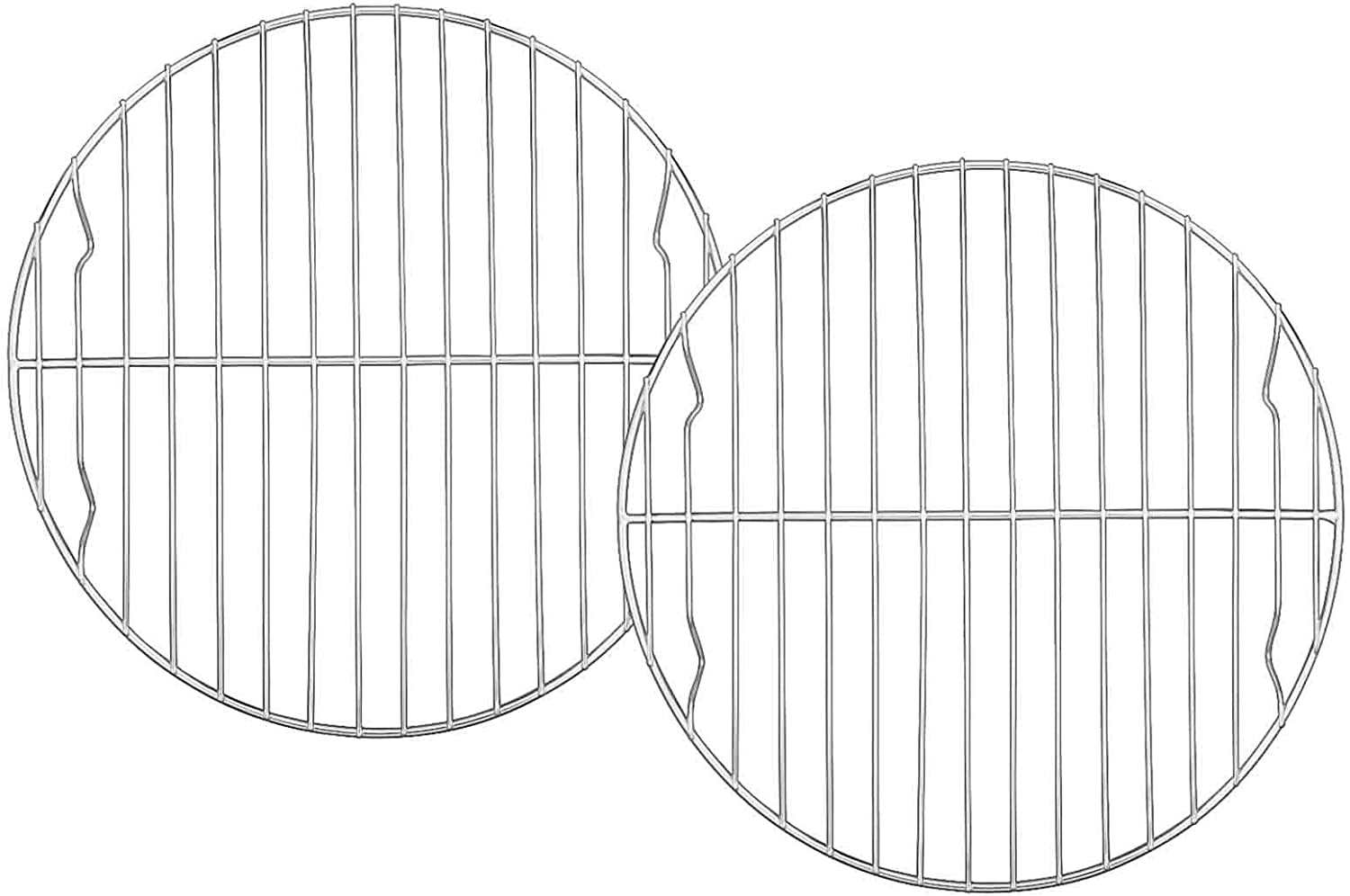 Teamfar round Cooling Rack Set of 2, 9 Inch round Rack Baking Steaming Roasting Rack Set Stainless Steel, Healthy & Dishwasher Safe, Mirror Finish & Rust Free