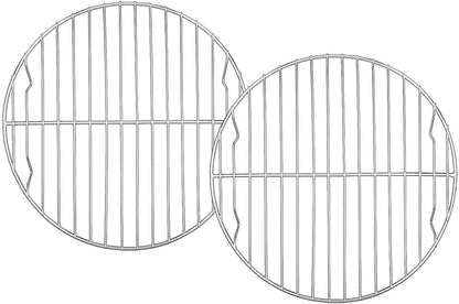 Teamfar round Cooling Rack Set of 2, 9 Inch round Rack Baking Steaming Roasting Rack Set Stainless Steel, Healthy & Dishwasher Safe, Mirror Finish & Rust Free