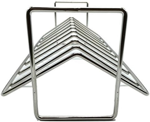 Image of Aura Outdoor Products Stainless Steel Rib and Roasting Rack for Big Green Egg, Kamado Joe, Vision, Grill Dome, Primo, and All Indoor Ovens