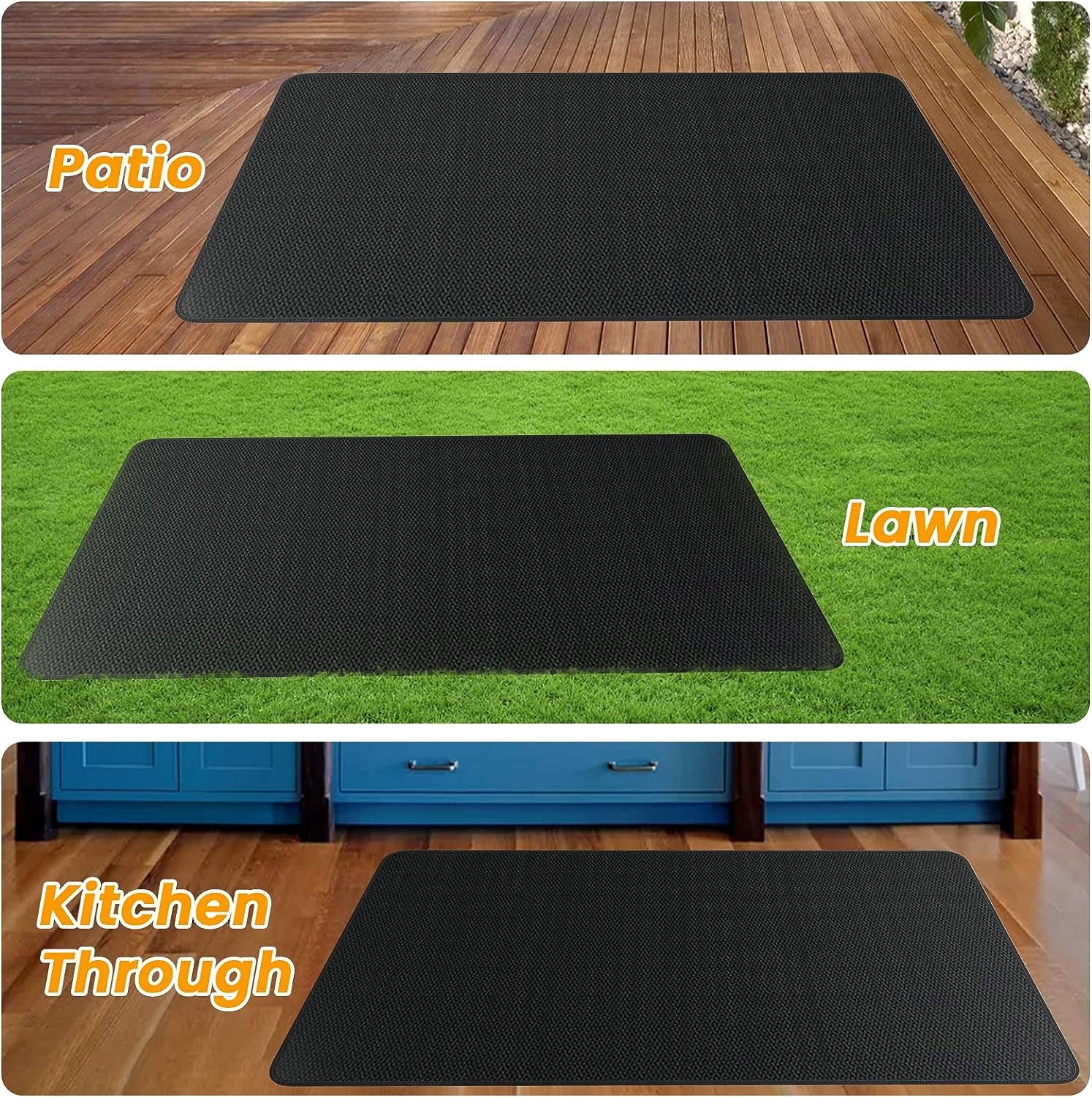 Extra Large 80X48 Inch Grill Mat for Outdoor under BBQ, Griddle, Charcoal, Flat Top, Smoker, Stove, Wood Deck & Patio Protective Mat, Indoor Fireplace Mats, Front Back Sides Fireproof Waterproof Pad