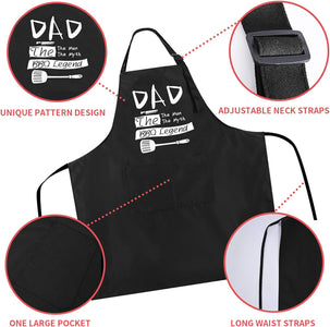 Funny BBQ Black Adjustable Kitchen Cooking Chef Aprons for Men…