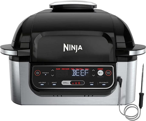 Image of Foodi 5-In-1 Indoor Grill W/ 4-Quart Air Fryer with Roast, Bake, Dehydrate