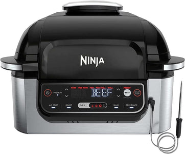 Foodi 5-In-1 Indoor Grill W/ 4-Quart Air Fryer with Roast, Bake, Dehydrate