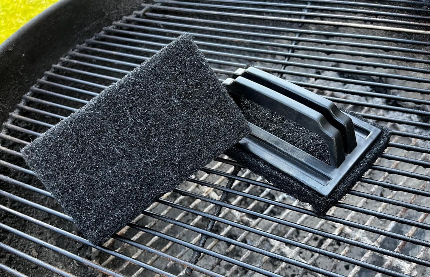 Large Multi-Use Black Grill Scrubber Brush (2-Pack)
