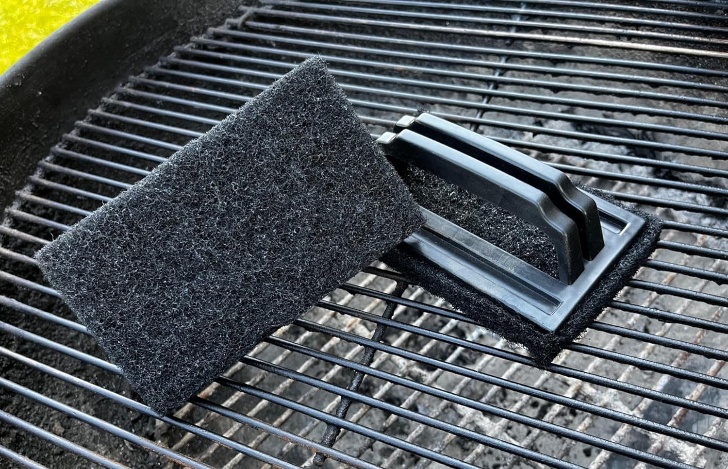 Large Multi-Use Black Grill Scrubber Brush (2-Pack)