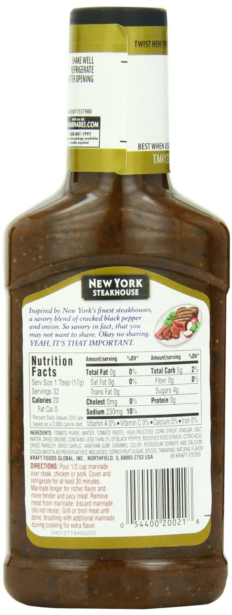 A.1. Steak Sauce, House Marinade, New York, 16Oz Bottle (Pack of 2)