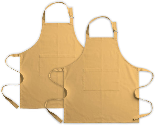 Kitchen Apron for Men Women|Adjustable with Pocket Cloth Apron|Baking Banquet Cafe Chef Apron|Thanksgiving Christmas BBQ Gift