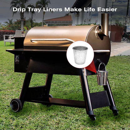 15 Pack Grease Liners Compatible with Traeger Pellet Grill HDW152, Oklahoma Joe'S, Z Grill, GMG & BBQ Grills, with 1 Drip Bucket Replacement Parts