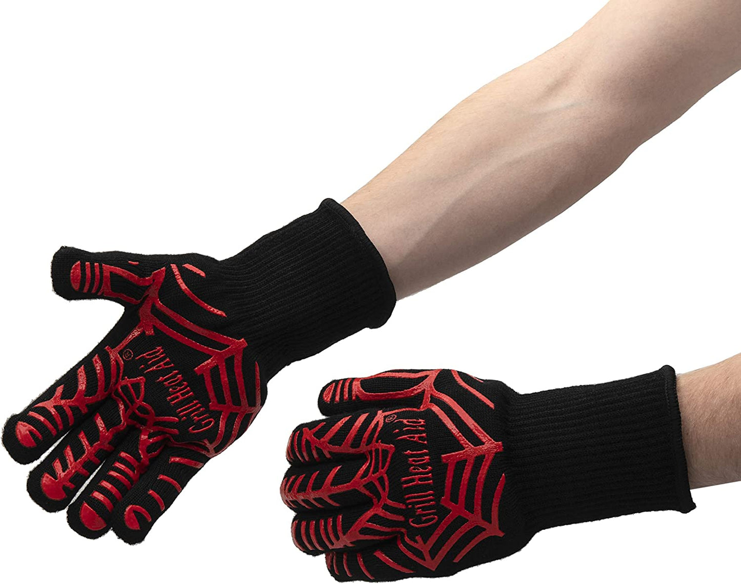 Extreme Heat Resistant Grill/Bbq Gloves | Premium Insulated Durable Fireproof Kitchen Mitts Designed for Cooking, Grilling, Frying, Baking | Indoor/Outdoor Accessories for Men & Women