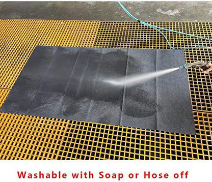 Under the Grill Protective Deck and Patio Mat, 36 X 72 Inches, Use This Absorbent Grill Pad Floor Mat for Your BBQ Grilling Gear Gas Electric Grill without Grease Splatter and Other Messes