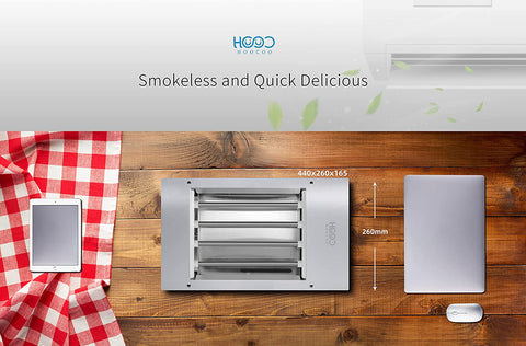 Image of Indoor Barbecue Electric Grill, Indoor Smokeless Grill Indoor Yakitori Grill Hibachi Grill Commercial and Family Use Griddle Korean BBQ Grill, Suit for Cafe Restaurant Party Buffet 120V,1800W