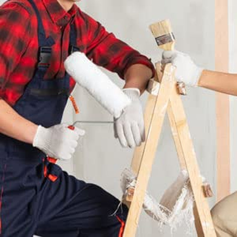 12 Pairs Cotton Glove Liners for BBQ, Cooking, Grilling, Food Handling - Safety Work Gloves Hand Saver, Large