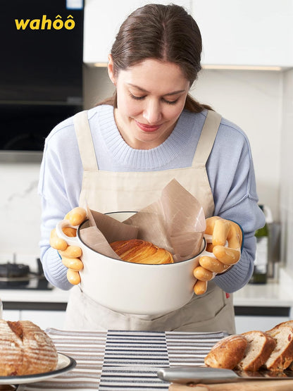 Wahoo Liquid Silicone Smoker Oven Gloves, Food-Contact Grade, Heat Resistant Gloves for Cooking, Grilling, Baking, Yellow, L/9