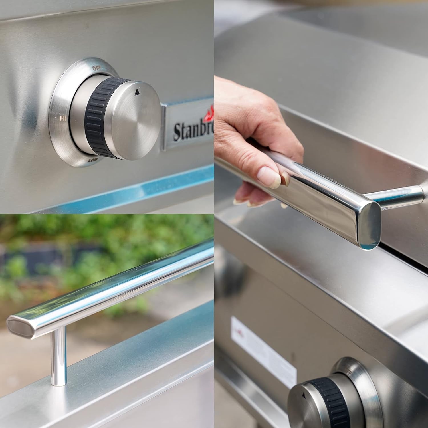 28-Inch Premium Built-In Natural Gas Griddle for Outdoor Kitchen Grill, Durable Stainless Steel 2-Burner Flat Top Grill with Lid for BBQ Island, 34,000 Btus