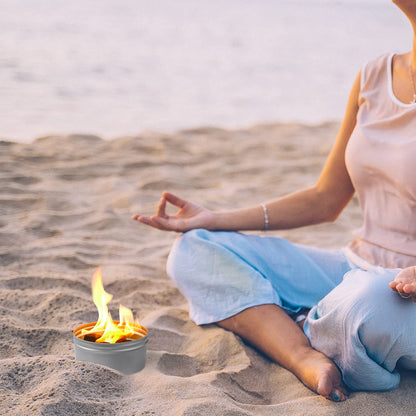 2 Pack Portable Campfire, Portable Fire Pit for Camping, 3-5 Hours of Burn Time Campfire in a Can for Picnics, Cooking and Party