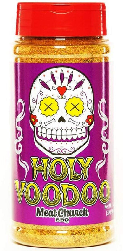 BBQ Rub Combo: Two Bottles of Voodoo (14 Oz) BBQ Rub and Seasoning & BBQ Rub Combo: Two Bottles of Holy Cow (12 Oz) BBQ Rub and Seasoning