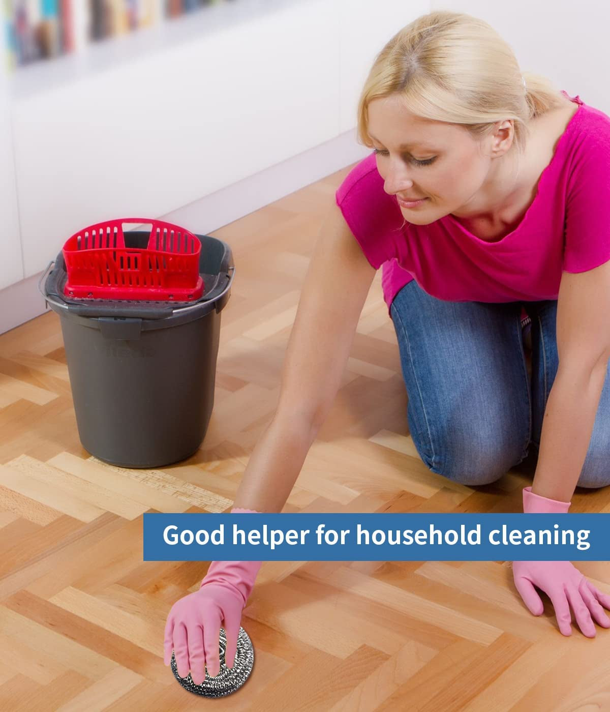 6Pcs Scourer Steel Wool Scrubber - Steel Wool for Cleaning Dish Pots Pans Grills Stainless Steel Scrubber for Kitchen Sinks Cleaning Steel Wool Pads Metal Scrubber, Flexible