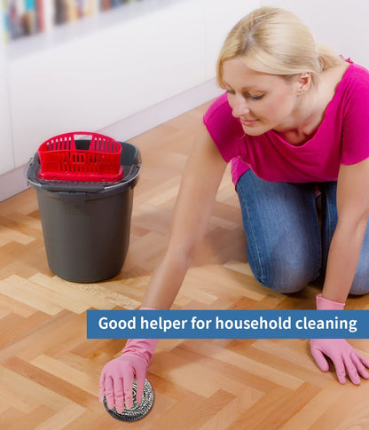 6Pcs Scourer Steel Wool Scrubber - Steel Wool for Cleaning Dish Pots Pans Grills Stainless Steel Scrubber for Kitchen Sinks Cleaning Steel Wool Pads Metal Scrubber, Flexible