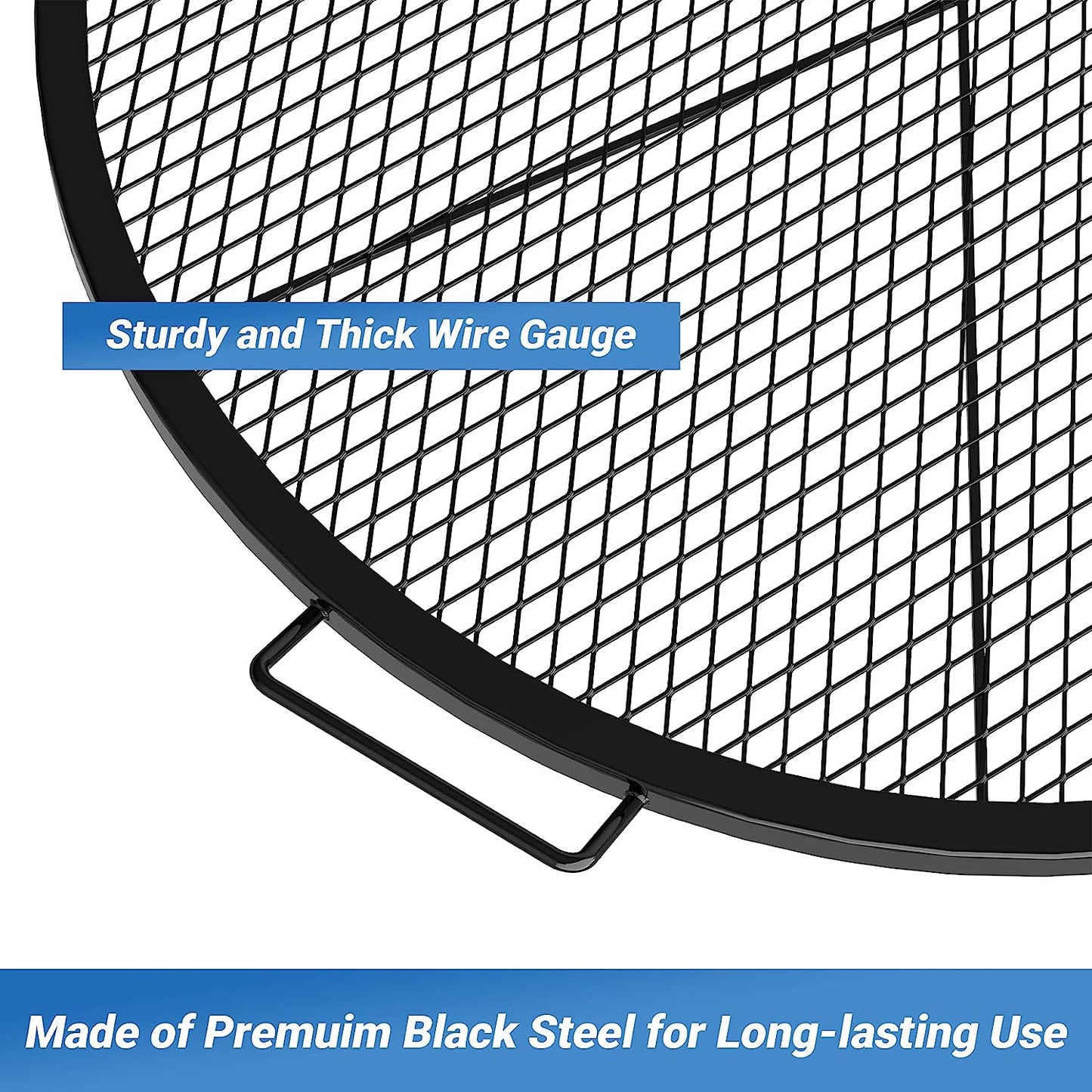 Onlyfire X-Marks Fire Pit Grill Cooking Grate, Outdoor Campfire BBQ Grill, round - 36 Inch