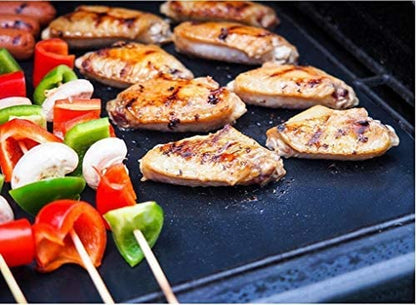 Grill Mat Set of 6 - Non-Stick BBQ Outdoor Grill & Baking Mats - Reusable and Easy to Clean - Works on Gas, Charcoal, Electric Grill and More - 15.75 X 13 Inch
